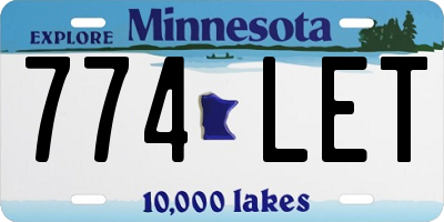 MN license plate 774LET