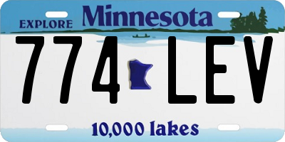 MN license plate 774LEV