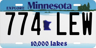 MN license plate 774LEW
