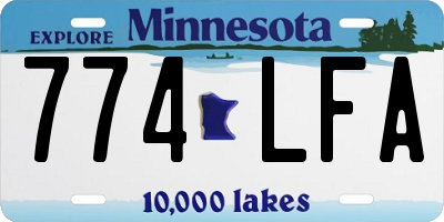 MN license plate 774LFA