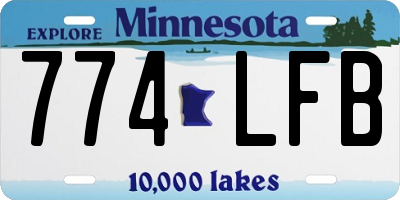 MN license plate 774LFB