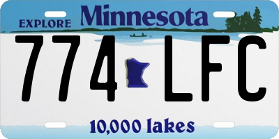 MN license plate 774LFC