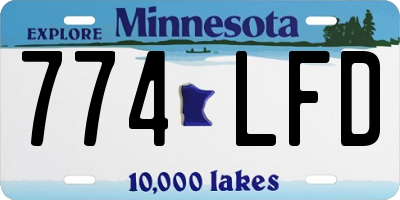 MN license plate 774LFD