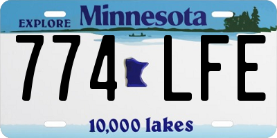 MN license plate 774LFE