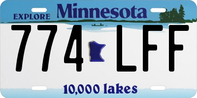 MN license plate 774LFF