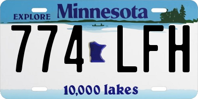 MN license plate 774LFH