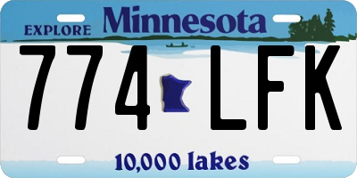 MN license plate 774LFK