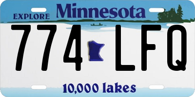 MN license plate 774LFQ