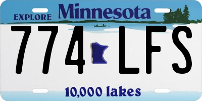 MN license plate 774LFS
