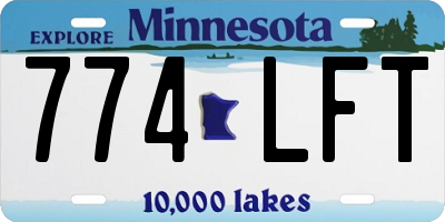 MN license plate 774LFT