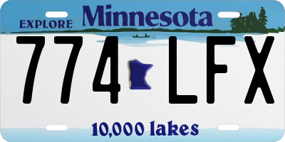 MN license plate 774LFX