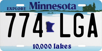 MN license plate 774LGA