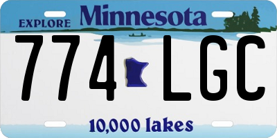 MN license plate 774LGC