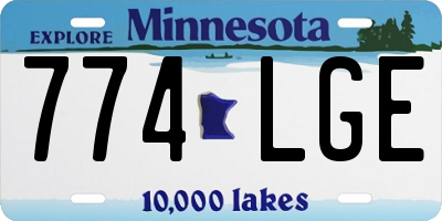 MN license plate 774LGE