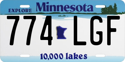 MN license plate 774LGF