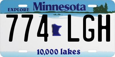MN license plate 774LGH