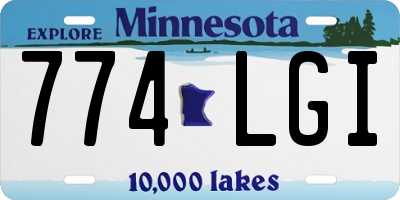 MN license plate 774LGI