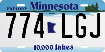 MN license plate 774LGJ