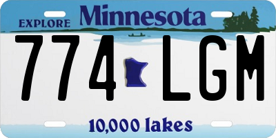 MN license plate 774LGM