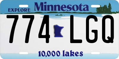 MN license plate 774LGQ