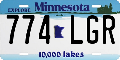 MN license plate 774LGR