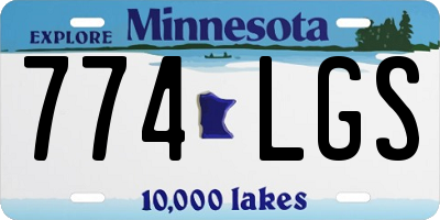 MN license plate 774LGS