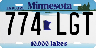 MN license plate 774LGT