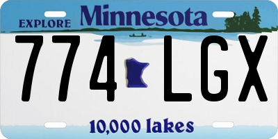 MN license plate 774LGX