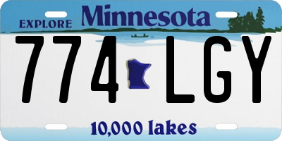 MN license plate 774LGY