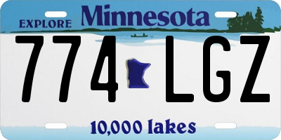 MN license plate 774LGZ
