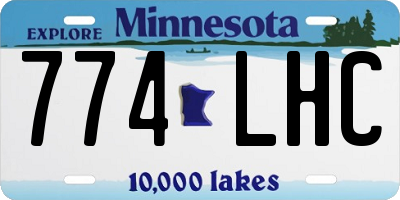 MN license plate 774LHC