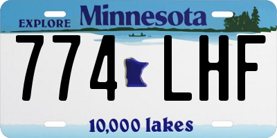 MN license plate 774LHF