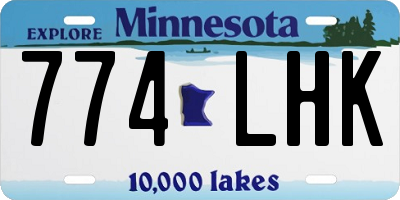 MN license plate 774LHK