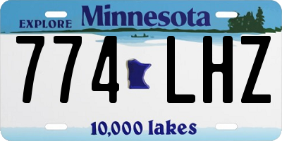MN license plate 774LHZ