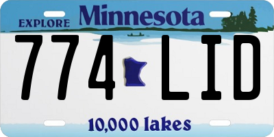 MN license plate 774LID