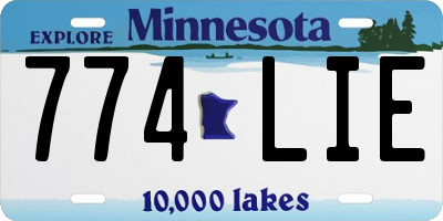 MN license plate 774LIE