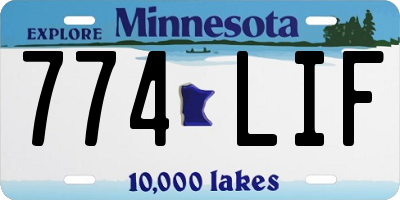 MN license plate 774LIF