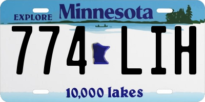 MN license plate 774LIH