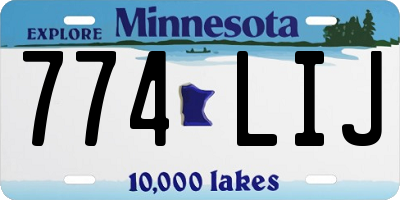 MN license plate 774LIJ