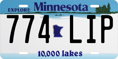 MN license plate 774LIP