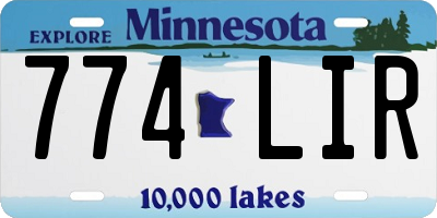 MN license plate 774LIR