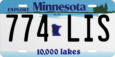 MN license plate 774LIS
