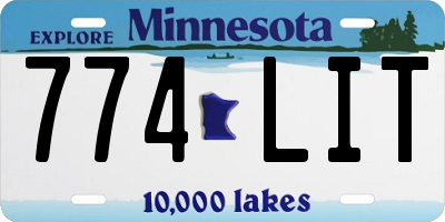 MN license plate 774LIT