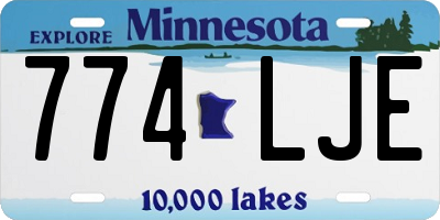 MN license plate 774LJE