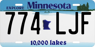 MN license plate 774LJF