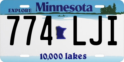 MN license plate 774LJI