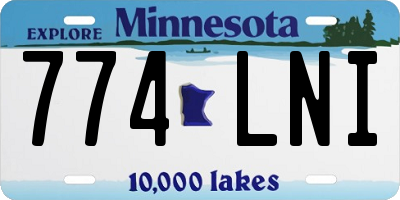MN license plate 774LNI