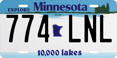 MN license plate 774LNL