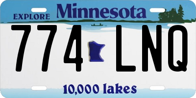 MN license plate 774LNQ