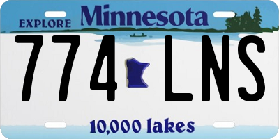MN license plate 774LNS